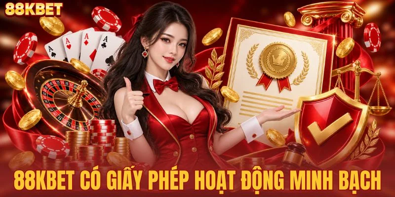 Nền tảng 88KBET được cấp giấy phép hoạt động minh bạch